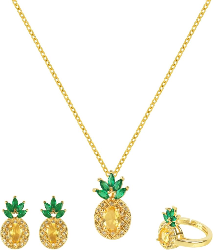 Set de joyería con motivo piña