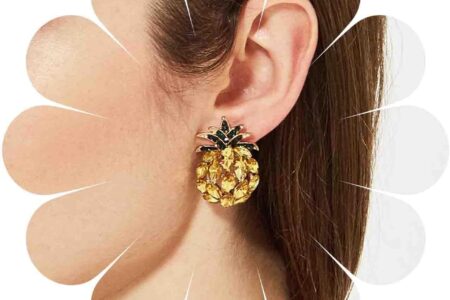Pendientes colgantes de piña tropical