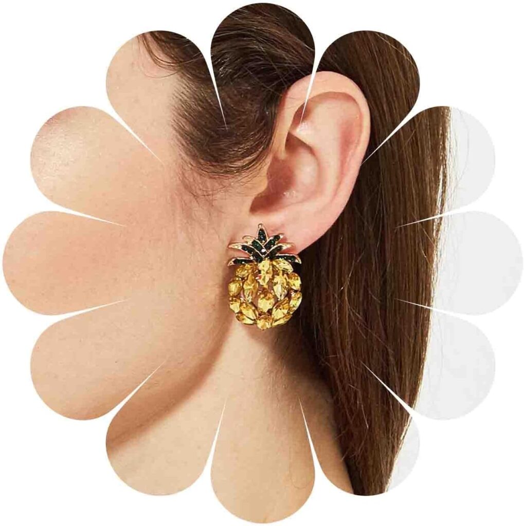Pendientes colgantes de piña tropical