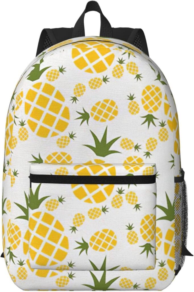 Mochila de viaje con print de piña para laptop